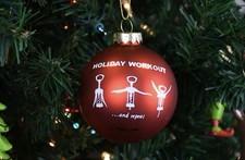 New Tree Buddees Red Wine Opener Holiday Workout Funny Glass Christmas Ornament