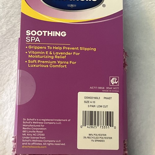 Dr. Scholls 3 PAAR Socken Schuhgröße 4-10 niedrig geschnitten rutschfest Greifer pink lila Spa - Bild 5 von 5