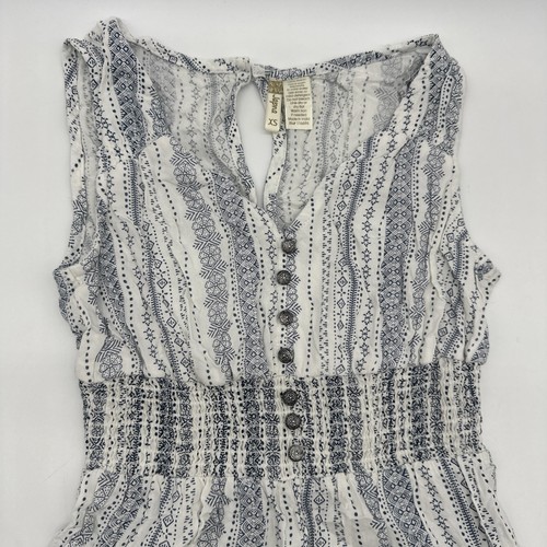 Japna Jumpsuit Girls XS White & Blue Floral Aop Pocket …#22606 - Picture 2 of 11