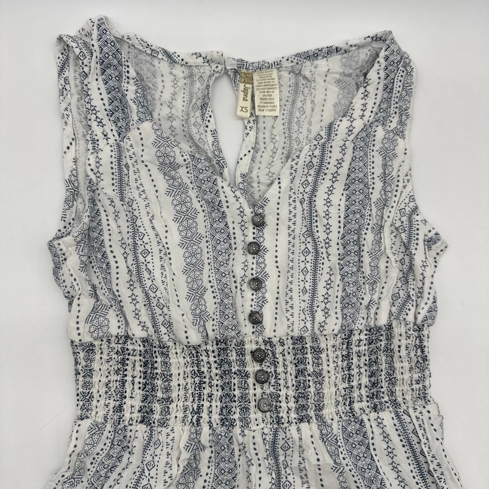 Mono Japna Niñas XS Blanco y Azul Floral Bolsillo Aop... #22606 Foto 2 de 4