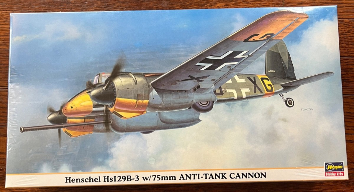 1/48 Hasegawa Henschel Hs129B-3 w/75mm Anti-Tank Cannon SEAL