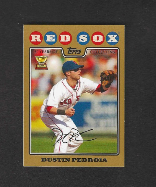 2008 Topps Dustin Pedroia #229 Gold Parallel /2008 - Boston Red Sox