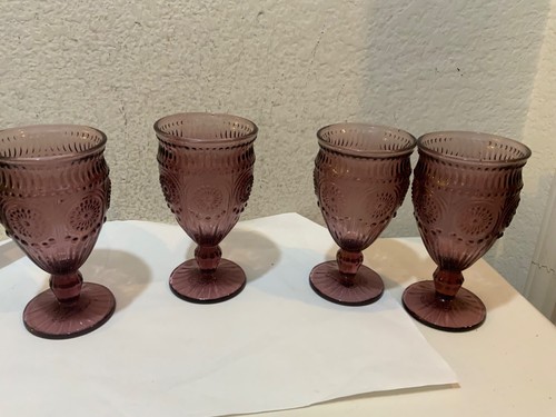Pioneer Frau dunkel lila dicke Glaskelche Wasser-Eistee 11oz 4er Set - Bild 2 von 5