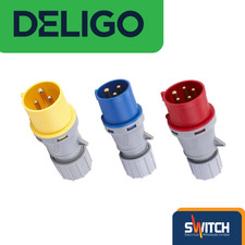 INDUSTRIAL COMMANDO PLUG 3, 4, 5 PIN - 110V, 240V, 415V -  16, 32AMP - IP44