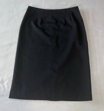 Pendleton Skirt Woman  s Sz 8 Black Virgin Wool Straight Midi Length Lined