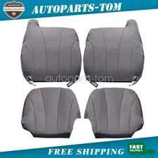 For Chevy Silverado 1999-2002 Driver Passenger Bottom & Top Cloth Seat Cover