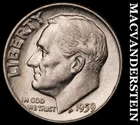 1959 Silver Roosevelt Dime-Scarce Better Date No Reserve #i2845