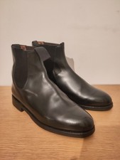 Paraboot Pécari bottines Chelsea homme cuir noir à enfiler bout rond EU 39