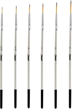 Script Liner Paintbrush 6 PCS Highly Flexible Liner Brush Extra Long Fine Point