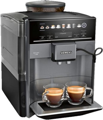 SIEMENS TE651509DE EQ6 plus s100 Kaffeevollautomat Diamond Titanium Metallic/Sch