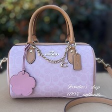 NWT Coach Powder Pink Medium Rowan Purse Bag Satchel Handbag  Charms CEA18