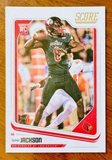 2018 Score #352 Lamar Jackson Rookie Card Ravens Louisville Cardinals (READ). rookie card picture