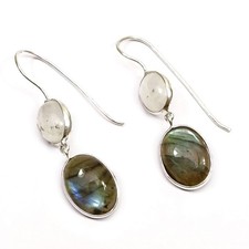 Rainbow Fire Natural Gemstone Handmade Light Weight Earring 1.5'' Y818