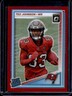 2025 Panini Donruss Optic Tez Johnson Rated Rookie Red Prizm #/149 Buccaneers
