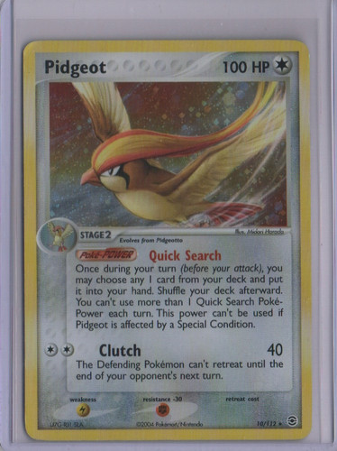 2004 Pokemon Pidgeot 10/112 FireRed & Leaf Green Holo Rare