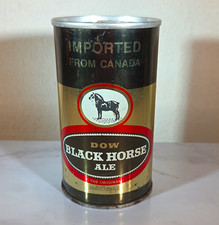 Dow Black Horse Ale Pull Tab Beer Can Importe...