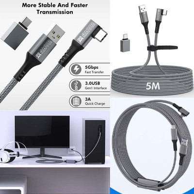 USB 3.0 Gen 1 Typ A zu C Datenkabel (5m) für Quest / Quest 2/Pico Neo2/Neo3 VR