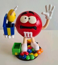 M&Ms Candy Dispenser "Jack in the Box" Red Chocolate Storage Container Sweets
