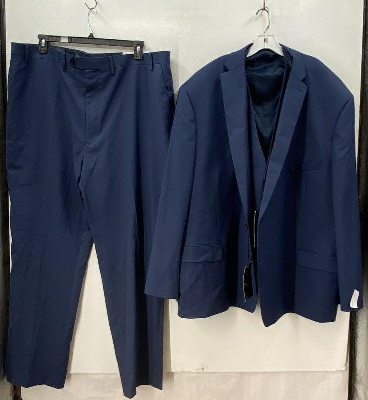 Shaquille O'neal Men's Blue Suit W/ Pants & Vest - Size 4XL