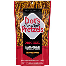 Dot's Homestyle Pretzels, Original Seasoned Pretzel Twists Snack, 16 oz Family S