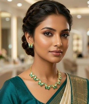 Indian bollywood butterfly shaped enamel pendant for women and girls