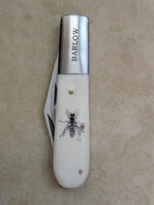 Original Hand Scrimshaw of Wasp on Rite Edge Barlow Knife