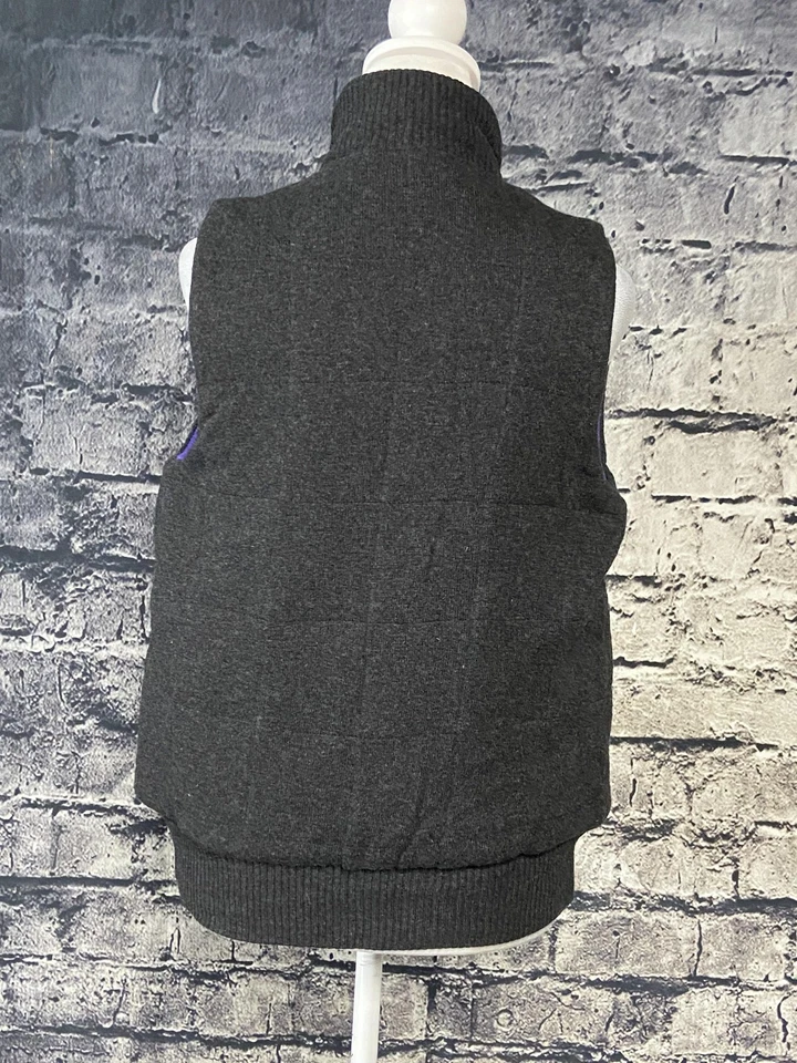 Chaleco Tory Burch para mujer XS mezcla de lana cachemir acolchado cremallera forrado acolchado Foto 3 de 4