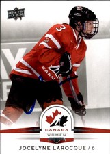 Jocelyne Larocque Signed 2014 Upper Deck Canada Card PWHL Toronto Sceptres