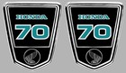 2 x STICKER DAX 70 BLEU 9x8cm BIKER ENDURO TRIAL MOTO AUTOCOLLANT HZ034