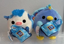 Zuru Snackles 8" Plush Bundle Stella Blue Cow & Levi Peacock Aldi Exclusive NWT
