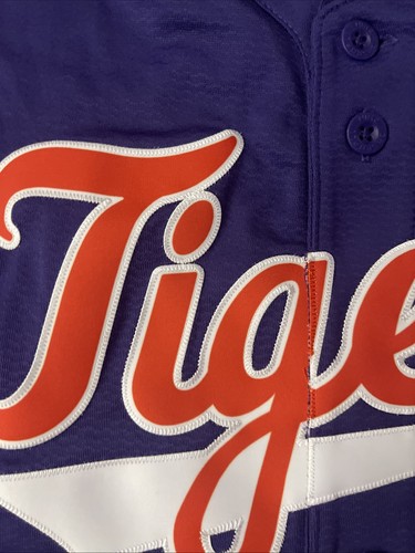 Men's Clemson Tigers Nike College Limited Purple Baseball Jersey NWT 2XL - Picture 3 of 4