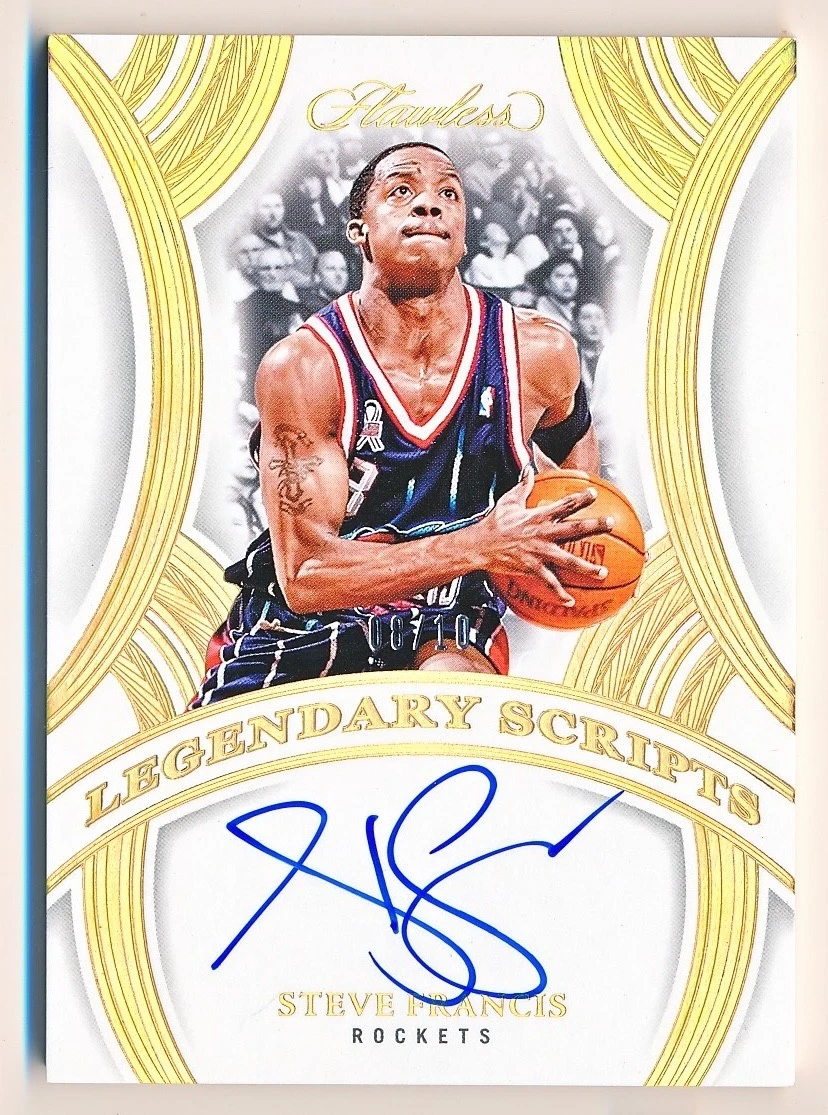 1/2 13:00終了 /10 STEVE FRANCIS PANINI Prizm auto サイン 直筆 NBA 