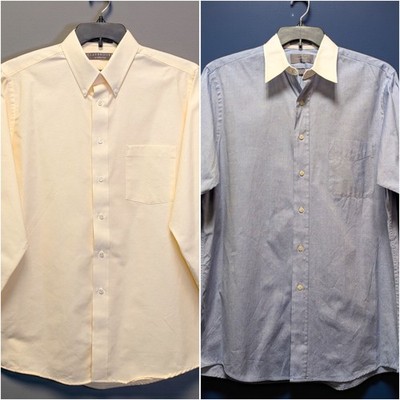 Set Of 2 Vintage Men's Classic Button Down Shirts 16 32/33