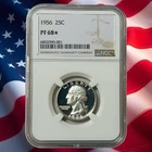 1956 PROOF US Silver Washington Quarter - NGC PF 68 STAR - Combined Ship