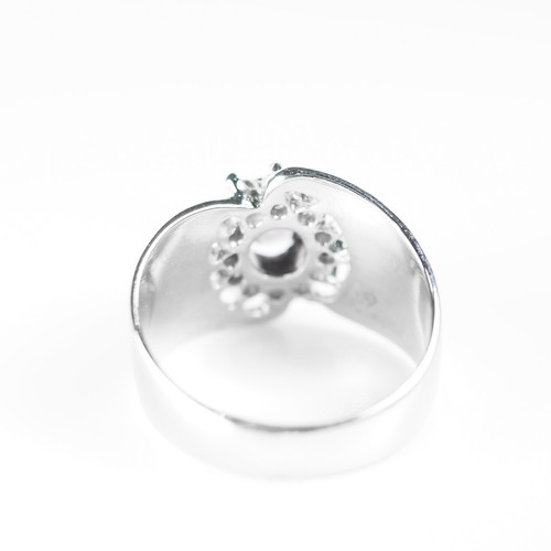 Metallic Gray Spinel 925 Sterling Silver White Gold Plated Fine Rings Size 6.25 - Picture 5 of 10