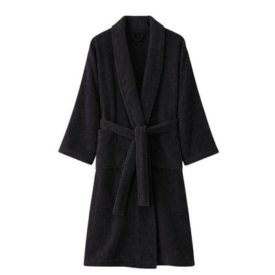 Luxury Soft Egyptian Cotton Bathrobe Unisex Dressing Gown Free Size