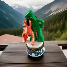 *RARE* GUMBY & POKEY Best Pals Porcelain Hinged Box Prema Toy Claymation w/Book