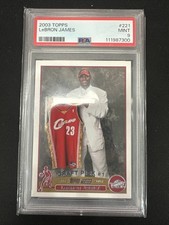 LeBron James 2003-04 Topps Basketball Rookie Card RC #221 PSA 9 MINT CAVS. rookie card picture