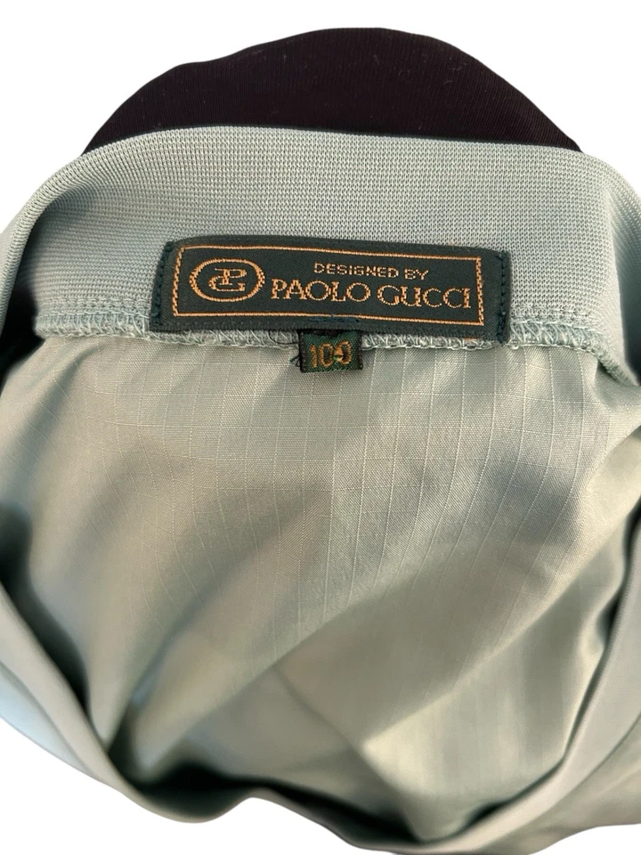 Pullover de golf Paulo Gucci verde vintage grande para hombre Foto 3 de 4