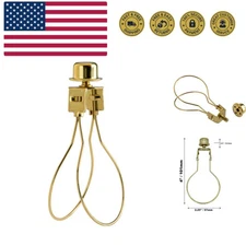 Lamp Shade Light Bulb Clip Adapter Clip on with Shade Attaching Finial Top - ...