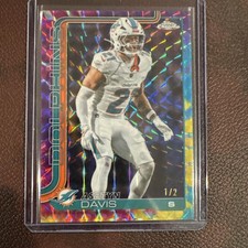 Ashtyn Davis 2025 TOPPS CHROME TIE-DYE GEOMETRIC  1/2 Miami Dolphins 