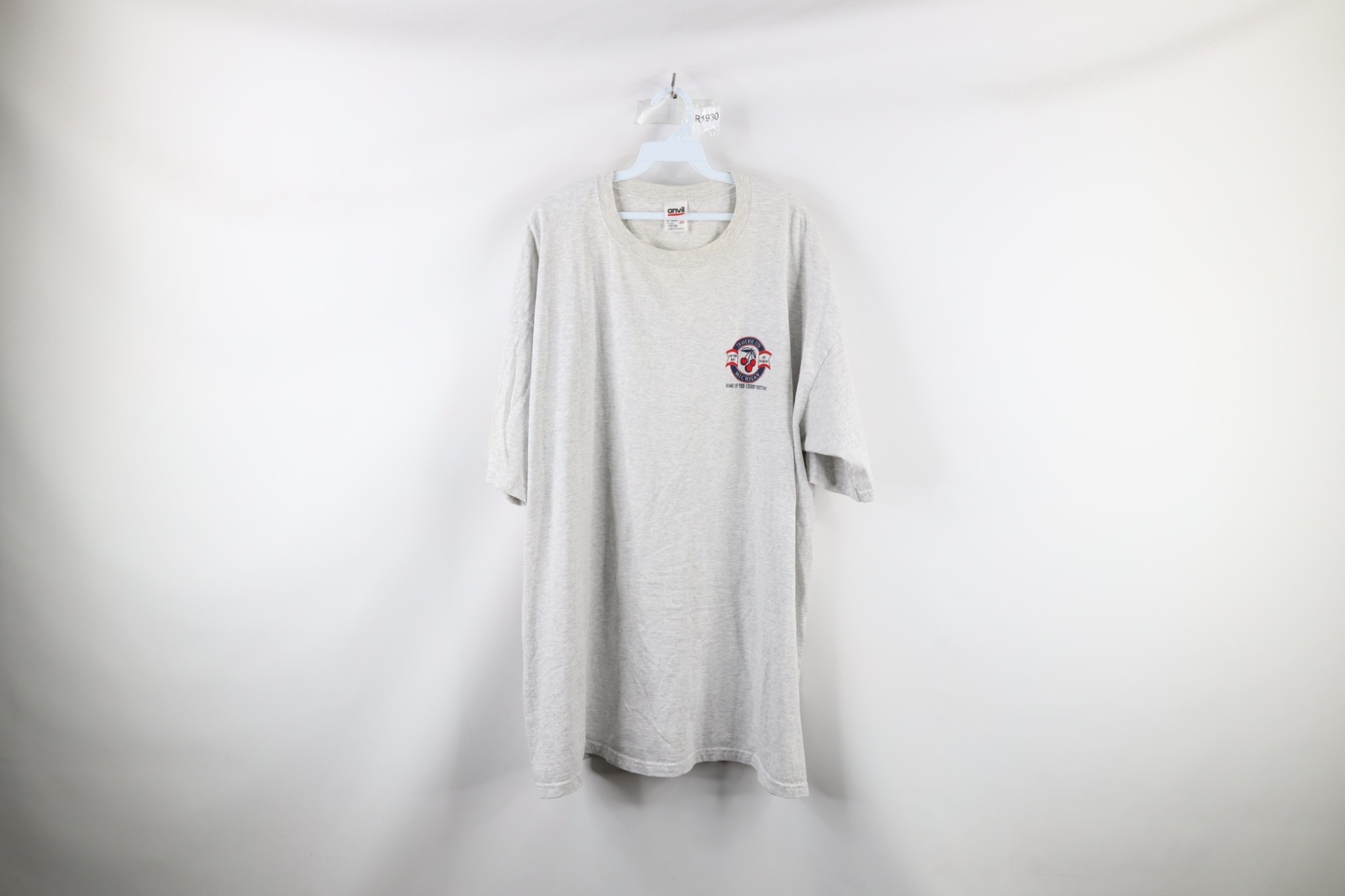 ALTRA T shirt vintage anni 90 streetwear uomo 3XL Spell Out Traverse City festival ciliegia