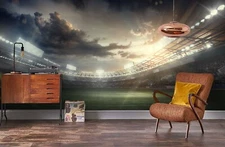 3D Football Field Wallpaper Wall Mural Removable Self-adhesive Sticker 751