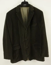 Hugo Boss Scorsese Velvet Men's 44R Brown Herringbone Cotton Vented Sport Coat