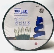 GE StayBright 300-Count 74.5-ft Warm White LED Miniature Christmas String Lights