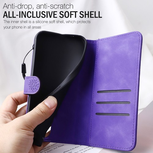 Case For iPhone 16 15 14 13 12 11 Pro Max Luxury Leather Flip Wallet Card Cover - Picture 5 of 16