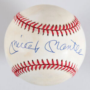 Mickey Mantle Signed Baseball Yankees – COA UDA