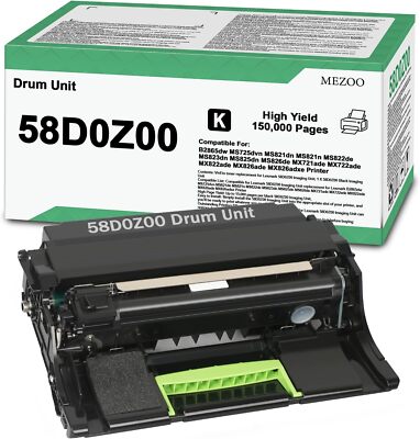 Imaging Unit Compatible with 58D0Z00 Black Drum Unit for B2865dw MS725dv MS825d