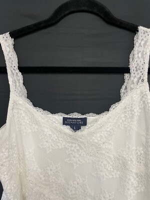 Jones New York Signature Women's Lace Tank Top Stretch Sz L Jones New York Signature Women's Lace Tank Top Stretch Sz L