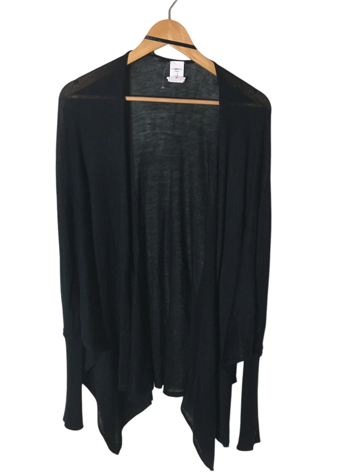 CJ Banks Poncho Cardigan Women's Size Large Black Long Sleeve